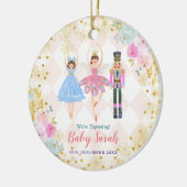 Gold Nutcracker wir erwarten Eltern Keramik Ornament (Links)