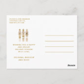 GOLD NUTCRACKERS MIT FOTO-CHRISTMAS POSTKARTE (Rückseite)