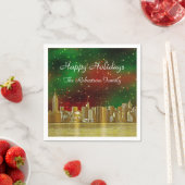 Gold NYC Skyline #1 Serviette (Beispiel)