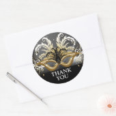 Gold NYE Masquerade Party Umschlag Aufkleber (Umschlag)