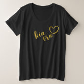 GOLD NZ KIA ORA AOTEAROA LIEBE ZEALAND GROßE GRÖßE T-Shirt (Design vorne)