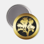 GOLD OAK TREE MAGNET (Vorderseite/Rückseite)