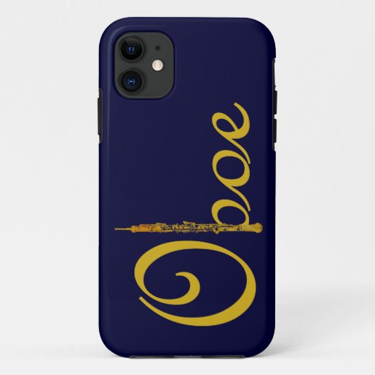 Gold Oboe Case-Mate iPhone Hülle (Rückseite)