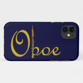 Gold Oboe Case-Mate iPhone Hülle (Rückseite (Horizontal))