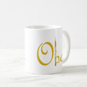 Gold Oboe Kaffeetasse (VorderseiteRechts)