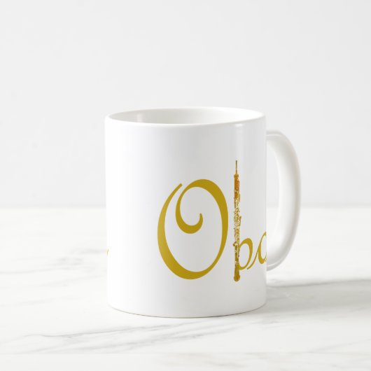 Gold Oboe Kaffeetasse (VorderseiteRechts)