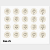 Gold October Marigold Classic Round Sticker (Blatt)