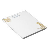 Gold Octopus Personalisiert Notepad Notizblock (angewinkelt)