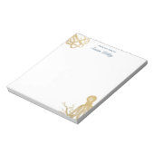 Gold Octopus Personalisiert Notepad Notizblock (Rotiert)