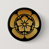 Gold Oda Kamon Button (Vorderseite)