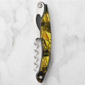 Gold oder gelbe Halbkreise. Kellnermesser (Vorderseite)