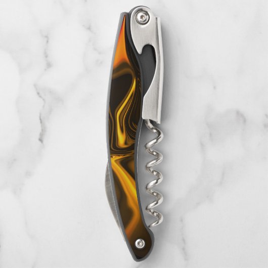 Gold oder gelbe Kurven. Kellnermesser (Rückseite)