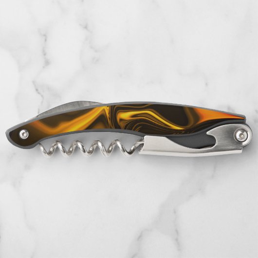 Gold oder gelbe Kurven. Kellnermesser (Rückseite)