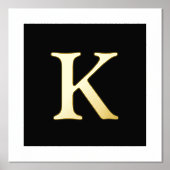 Gold- oder Silber-Anfangsbuchstaben | Schwarz Foliendrucke (Vorderseite)