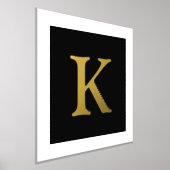 Gold- oder Silber-Anfangsbuchstaben | Schwarz Foliendrucke (Ablage )