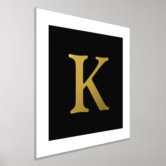 Gold- oder Silber-Anfangsbuchstaben | Schwarz Foliendrucke (Ablage )