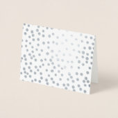 Gold oder Silber Modernes Abstraktes Random Dot Mu Folienkarte (Vorderseite)