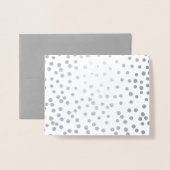 Gold oder Silber Modernes Abstraktes Random Dot Mu Folienkarte (Vorderseite mit Umschlag)