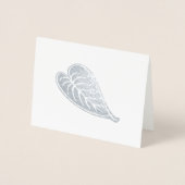 Gold oder Silber Modernes elegantes Leaf-Muster Folienkarte (Vorderseite)