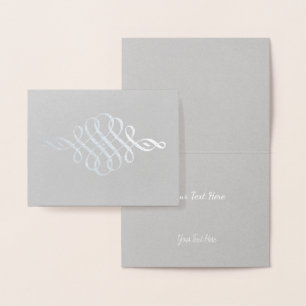 Gold oder Silber Modernes, elegantes Vintages Elem Folienkarte