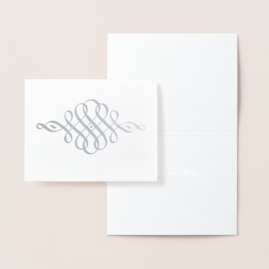 Gold oder Silber Modernes, elegantes Vintages Elem Folienkarte (Anzeige)