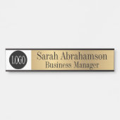 Gold Office Door Sign Long 10" Name Plate Türschild (Vorderseite )