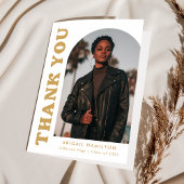 Gold Offset Arch 4 Foto Abschluss Dankeskarte