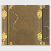 Gold & Old Book Cover Geschenkpapier (Flach)