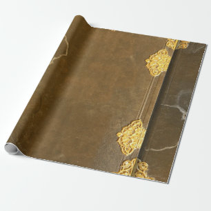 Gold & Old Book Cover Geschenkpapier