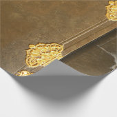 Gold & Old Book Cover Geschenkpapier (Ecke)