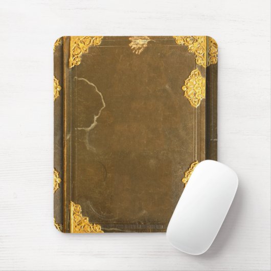 Gold & Old Book Cover Mousepad (Mit Mouse)