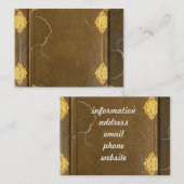 Gold & Old Book Cover Visitenkarte (Vorne/Hinten)