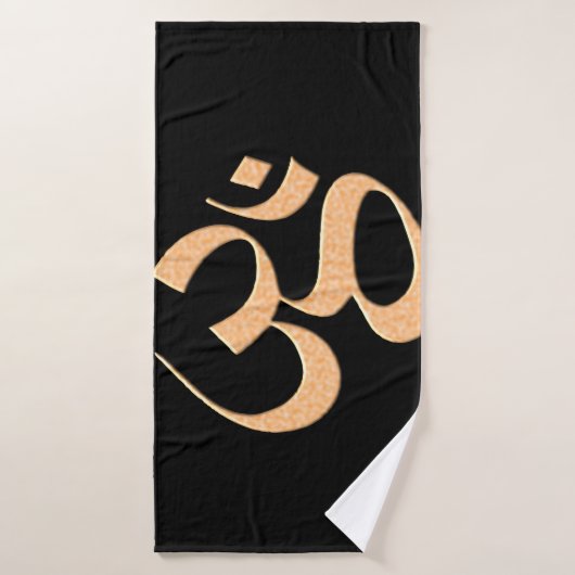 Gold Om  Badehandtuch (Badehandtuch)