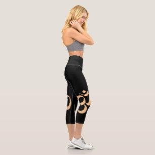 Gold Om Capri Leggings
