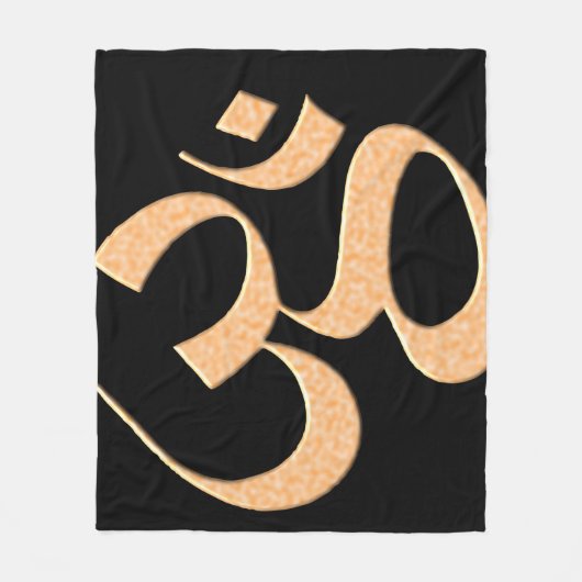 Gold Om Fleecedecke (Vorderseite)
