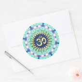 Gold Om Green Blue Mandala Meditation Yoga Sticker (Umschlag)