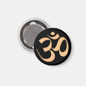 Gold Om  Magnet (Vorderseite/Rückseite)