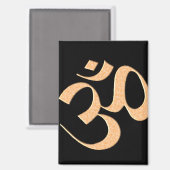 Gold Om Magnet (Vorderseite/Rückseite)