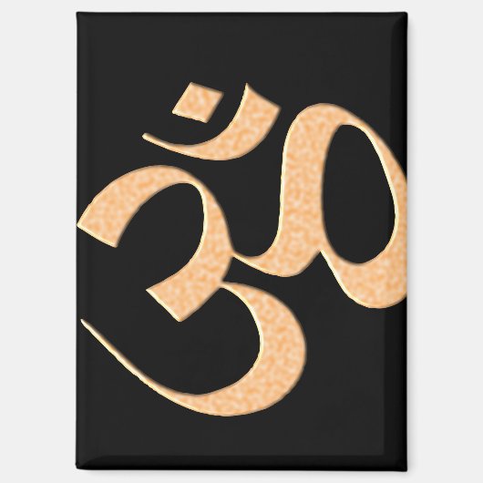 Gold Om Magnet (Vorderseite)