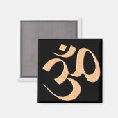 Gold Om Magnet (Vorderseite/Rückseite)