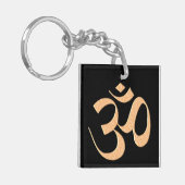 Gold Om  Schlüsselanhänger (Vorderseite links)