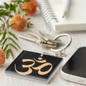 Gold Om  Schlüsselanhänger (Vorderseite rechts)