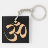 Gold Om  Schlüsselanhänger (Rückseite)