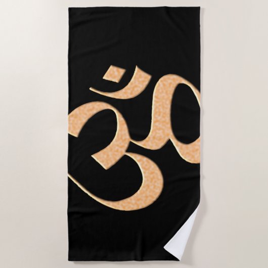 Gold Om Strandtuch (Vorderseite)