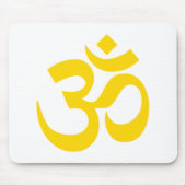 Gold Om Symbol Mousepad (Vorne)