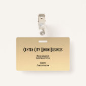 Gold Ombre Ausweis (Rückseite mit Klammer)