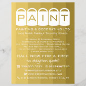 Gold Ombre, farbige Eimer, Maler und Dekorator Flyer (Vorne)