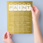 Gold Ombre, farbige Eimer, Maler und Dekorator Flyer (Hand)