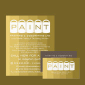 Gold Ombre, farbige Eimer, Maler und Dekorator Flyer