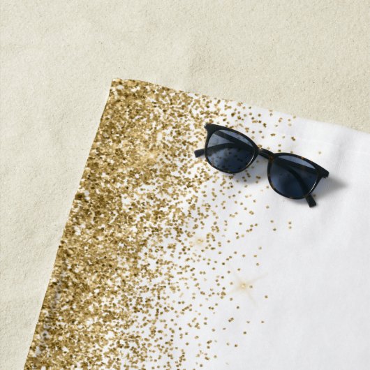 Gold Ombre Glitzer Personalisiert Strandtuch (Beispiel)